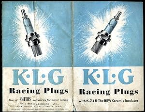 Imagen del vendedor de K. L. G. Racing Plugs Brochure with S.749 The New Ceramic Insulator (October 1952) a la venta por Little Stour Books PBFA Member