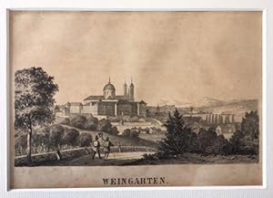 'Weingarten' : Ansicht von Norden, vorne Handwerksburschen.