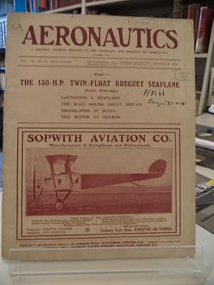 Aeronautics. A monthly journal devoted to the technique of aeronautics. Vol. VI, No. 67 September...