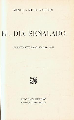 Imagen del vendedor de EL DA SEALADO a la venta por Librera Torren de Rueda