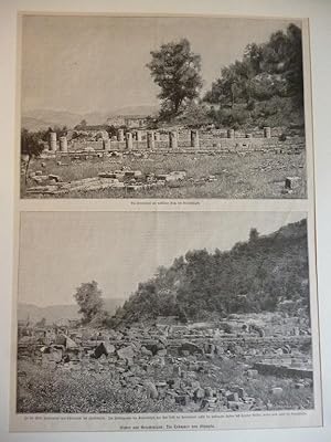 Orig. Holzstich - Griechenland - Bilder aus Griechenland: Die Trümmer von Olympia.