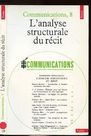 Image du vendeur pour L'ANALYSE STRUCTURALE DU RECIT - COLLECTION POINTS LITTERATURE N129 mis en vente par Le-Livre