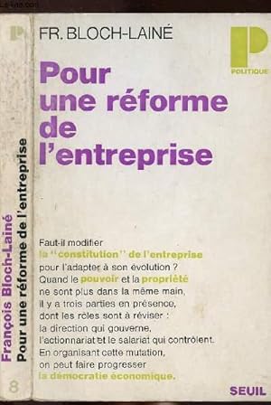 Bild des Verkufers fr POUR UNE REFORME DE L'ENTREPRISE - COLLECTION POLITIQUE N8 zum Verkauf von Le-Livre