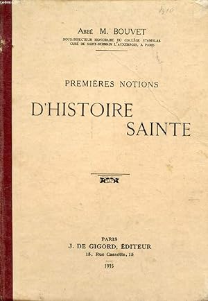 Seller image for PREMIERES NOTIONS D'HISTOIRE SAINTE for sale by Le-Livre