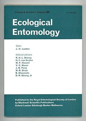 Ecological Entomology Volume 8, Number 3 August 1983