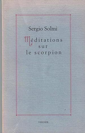 Méditations sur le scorpion