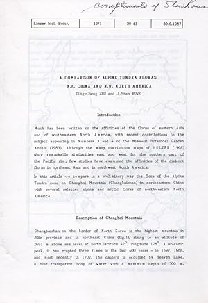 Imagen del vendedor de A Comparison of Alpine Tundra Floras: N.E. China and N.W. North a la venta por Clivia Mueller