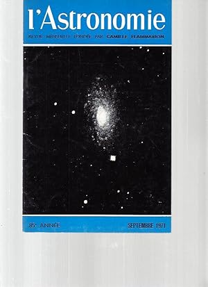 L'Astronomie / 85ème année - septembre 1971