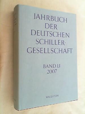 Seller image for Jahrbuch der Deutschen Schillergesellschaft. Internationales Organ fr neuere deutsche Literatur for sale by Versandantiquariat Christian Back