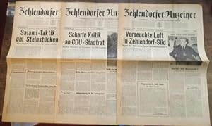 Zehlendorfer Anzeiger. 1. Jahrgang 1963, Hefte Nr. 1, 2 und 3 (3., 17. und 31. Mai). Unabhängige ...