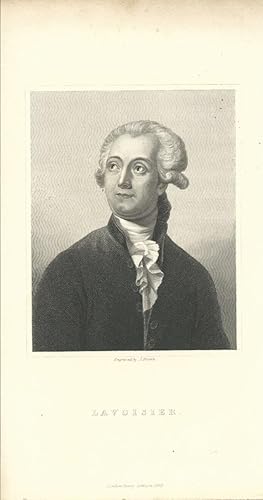 Lavoisier, Antoine Laurent de. Porträt; Brustbild. Original Stahlstich von J. Brown.