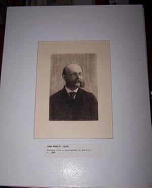 Etched Portrait of John Knowles Paine from a Photograph by Benjamin Baltzly