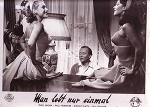 AUSHANGFOTO. MAN LEBT NUR EINMAL (1952); Regie: Ernst Neubach. Mit Theo Lingen, Paul Hörbiger, Ru...