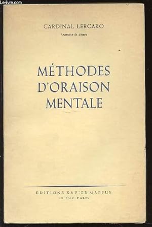 Imagen del vendedor de METHODES D'ORAISON MENTALE. a la venta por Le-Livre