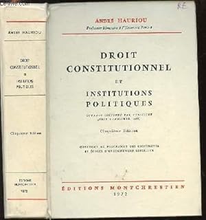 Image du vendeur pour DROIT CONSTITUTIONNEL ET INSTITUTIONS POLITIQUES. mis en vente par Le-Livre