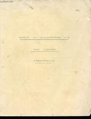 Bild des Verkufers fr BREVET DE QUALIFICATION N9 - BASES AERIENNES COMENTAIRES - SOMMAIRE:Nettoyage gnral4Travaux de topographie4 / 6Identification et Classification des sols 7Courbe granulomtrique 7Limites d'Atterberg 7Classification des sols 9Essai Proctor10 zum Verkauf von Le-Livre