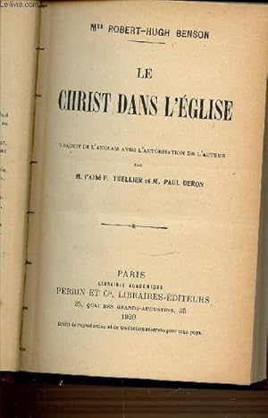 Seller image for LE CHRIST DANS L'EGLISE. for sale by Le-Livre