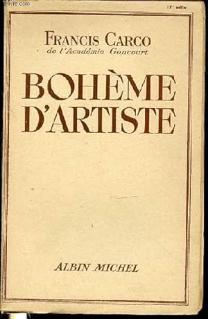 Image du vendeur pour BOHEME D'ARTISTE. mis en vente par Le-Livre
