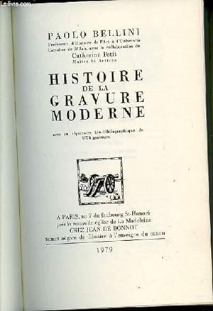HISTOIRE DE LA GRAVURE MODERNE.