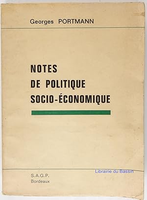 Seller image for Notes de politique socio-conomique for sale by Librairie du Bassin