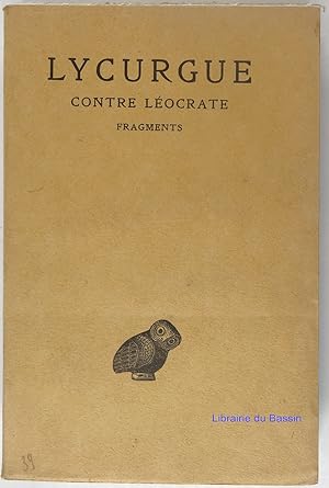 Imagen del vendedor de Lycurgue contre Locrate Fragments a la venta por Librairie du Bassin
