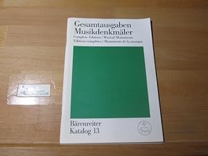 Prospekt : Bärenreiter Katalog 13 Gesamtausgaben Musikdenkmäler