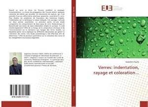 Imagen del vendedor de Verres: indentation, rayage et coloration. a la venta por AHA-BUCH GmbH