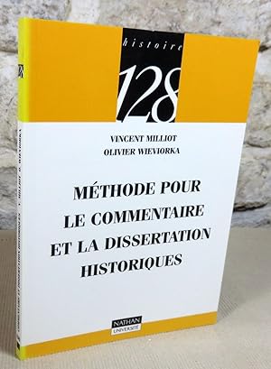 Imagen del vendedor de Mthode pour le commentaire et la dissertation historiques. a la venta por Latulu