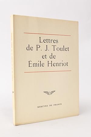 Seller image for Lettres de P.J. Toulet et de Emile Henriot for sale by Librairie Le Feu Follet
