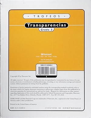 Trofeos: Teaching Transparencies Gr3 (Spanish Edition)