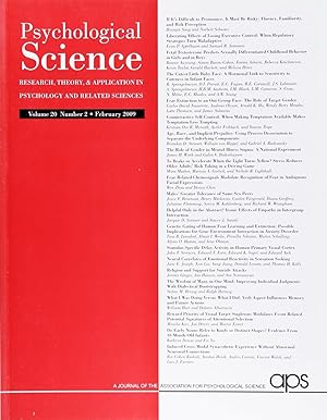 Psychological Science (Volume 20, Number 2, February 2009)