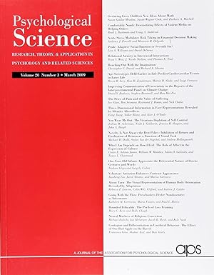 Psychological Science (Volume 20, Number 3, March 2009)