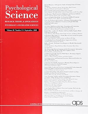 Psychological Science (Volume 20, Number 9, September 2009)