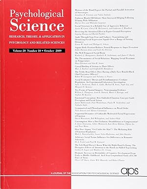 Psychological Science (Volume 20, Number 10, October 2009)