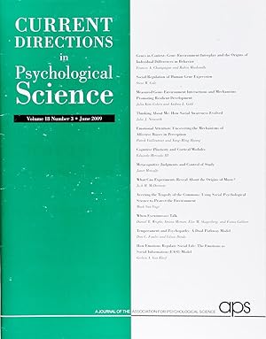 Current Directions In Psychological Science (Volume 18, Number 3, June 2009)