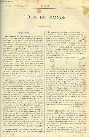 Bild des Verkufers fr LE COSMOS - REVUE DES SCIENCES ET DE LEURS APPLICATIONS N 250 - Les dangers de l'lectricit, Communication tlphonique entre Londres et Paris, Thermo-lectricit, Un accumulateur naturel, Sur le lait rouge, Le siphon F. Bode et a Wimpf pour acides zum Verkauf von Le-Livre