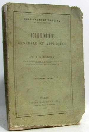 Chimie générale et appliquée (troisième année)