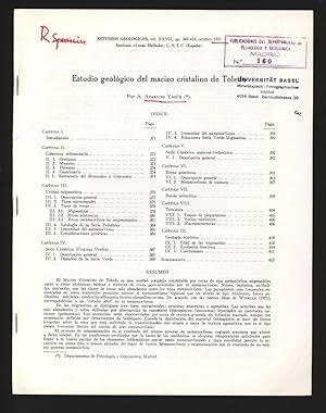 Estudio geologico del macizo cristalino de Toledo. Estudios Geologicos, vol. XXVII, pp. 309-414, ...