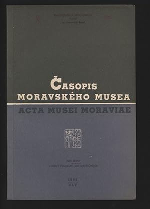 Bild des Verkufers fr Lithny pegmatit od Drahonina. Casopis Moravskeho Musea, Acta Musei Moraviae 1960, XLV. zum Verkauf von Antiquariat Bookfarm