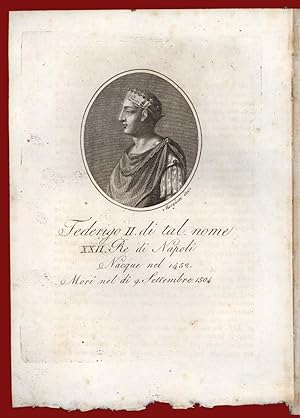 Federico d'Aragona Re di Napoli Trastamara Biografia Gervasi a Gigante 1814