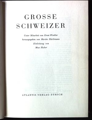 Imagen del vendedor de Grosse Schweizer a la venta por books4less (Versandantiquariat Petra Gros GmbH & Co. KG)