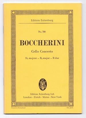 Cello Concerto B dur. Für Violoncello und Orchester. Taschenpartitur Edition Eulenburg No. 780.