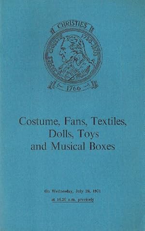 Christies July 1971 Costume, Fans, Textiles, Dolls, Toys and Musical Boxes