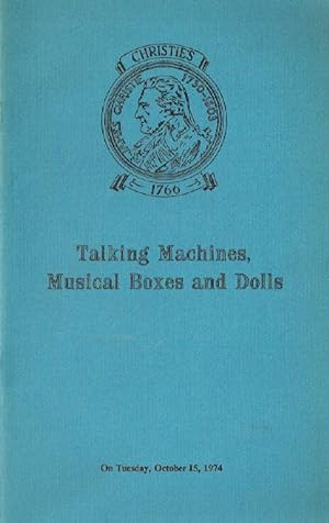 Christies October 1974 Talking Machine, Musical Boxes and Dolls