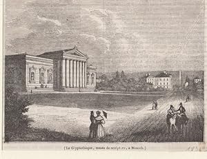 Orig. Holzstich - Bayern - München Glyptothek.