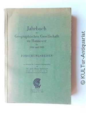 Bild des Verkufers fr Jahrbuch der Geographischen Gesellschaft zu Hannover fr 1934 und 1935 - Forschungsreisen. zum Verkauf von KULTur-Antiquariat