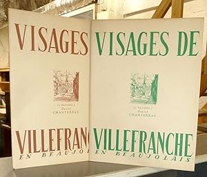Visages de Villefranche en Beaujolais (2 chemises de 10 dessins contresignées par l'artiste)