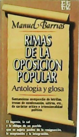 Imagen del vendedor de Rimas de la oposicin popular. Antologa y glosa. a la venta por Librera y Editorial Renacimiento, S.A.