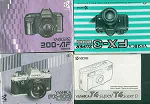 Imagen del vendedor de Instruction manuals for Kyocera 200-AF, Yashica FX-103, Yashica T4 super / T4 Super D and Yashica FX-3 Super 2000. a la venta por Wittenborn Art Books