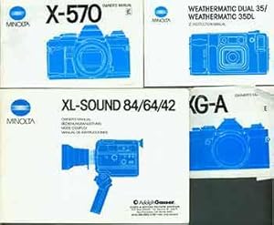 Imagen del vendedor de Minolta manuals for XG-A, X-570, XL-Sound 84/64/42, Weathermatic Dual 35/Weathermatic 35DL. a la venta por Wittenborn Art Books